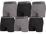 Atlas For Men - Boxer Da Uomo (Confezione Da 6) AF2694 (M) (Nero/Grigio)