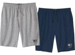 Atlas For Men - Pantaloncini Corti 2-Pack Per Uomo AF4084 (L) (Grigio/Blu Marino)
