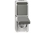 Presa A Spina Merten Combi.Schuko. MEG3495-8029 Commutatore Grigio Chiaro Aquastar MEG34 MEG3495-8029 (MEG3495-8029)