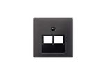 Merten 298014 Piastra Centrale Per Inserto Uae, A 2 Ingressi, Antracite, Sistema M