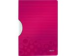 Leitz Raccoglitore A Clip Wow Colourclip, Din A4, Pp, Rosa Metallizzato