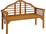 Casaria® Panca Da Giardino 2 Posti 134X52X100Cm 220Kg Legno Eucalipto Fsc Panchina Balcone