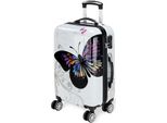 Monzana Trolley Butterfly Valigia A Guscio Rigido M Manico Telescopico Alluminio Ruote Girevoli 360°
