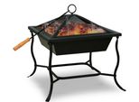 Deuba Braciere Da Esterno Quadrato 45X45Cm Parascintille Attizzatoio Ciotola Da Fuoco Bracieri