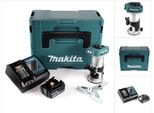 Fresatrice Multifunzione A Batteria Makita Drt 50 RT1J Senza Spazzole Da 18 V + 1X Batteria Da 5,0 Ah + Caricabatterie Rapido In Makpac 3