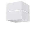 Lampada Da Parete Lobo Bianco 1Xg9 8W Alluminio 10X12X10Cm Sollux Lighting