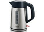 Bosch | Bollitore | Designline TWK4P440 | Elettrico | 2400 W | 1,7 L | Acciaio Inox | Base Girevole A 360° | Acciaio Inox/Nero