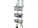 Cestino Doccia Bremermann, Mensola Doccia, Mensola Bagno Da Appendere, 3 Cestini In Nero