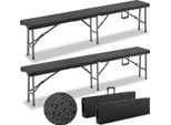 Casaria 2X Panca Pieghevole Da Giardino Stile Birreria 180 Cm Panchina Da Campeggio Panche Portatili