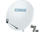 Schwaiger Sat Anlage 80 Cm 2 Teilnehmer Twin-Lnb Hellgrau