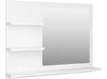 Vidaxl Specchio Da Bagno Bianco 60X10,5X45 Cm Materiale A Base Di Legno