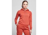 Urban Classics TB1524 | Felpa Con Cappuccio Da Donna Con Polsini A Coste - Colore: Rosso - Taglia: Xs