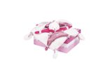 Doudou Set Regalo Rosa - Coniglio Peluche Sgabello