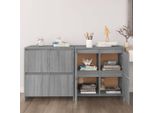 Credenze 2 Pz. Grigio Sonoma 70X41X75 Cm Materiale A Base Di Legno