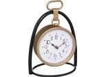 Atmosphera CréAteur D'intéRieur Orologio Da Tavolo Metallo Oro Nero 27,5 Cm X 21 Cm X 11 Cm
