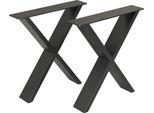 Telaio Del Tavolo Maribo 42 X 40 Cm Guide Per Tavolo In Set Da 2 Per Panche Tavolini Da Salotto Gambe Per Mobili In Acciaio Nero