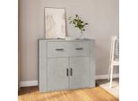 Vidaxl Credenza Grigio Cemento 80X33X70 Cm Materiale A Base Di Legno