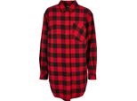 Urban Classics Donna - Vestito Con Camicia Di Flanella Oversize - Xs