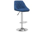 Vidaxl Sgabello Da Bar In Velluto Blu