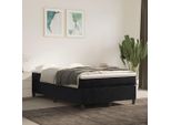 Struttura Letto Nera 120X200 Cm In Velluto