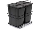 Emuca 8132123 Cestino Per Il Riciclaggio 2X35L Argento Argento Taglia Unica
