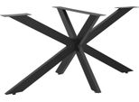 Telaio Del Tavolo 'Oberau' In Acciaio 120 X 68 X 71 Cm Nero