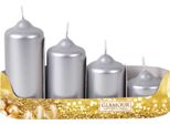 Candele Dell'avvento Nohel Garden Tiered Metallico D4,5X5/7/9/11Cm 4Pz