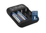 Ansmann Lithium 4 UniversalladegeräT Mit 2X 18650 Akkuzellen 2600Mah LadegeräT Liion (1001-0122-01)