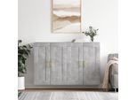 Vidaxl Armadi A Muro 2 Pezzi. Materiale A Base Di Legno Grigio Cemento