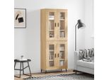 Vidaxl Credenza Sonoma-Quercia 69,5X34X180 Cm Materiale A Base Di Legno