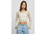 Urban Classics Donna Cropped Lace Longsleeve Softsleeve Softseagrass - Xl