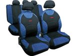Set Di Coprisedili Drive-Jeans Con 5 Copripoggiatesta In Tessuto Denim