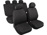 Set Coprisedili Auto Biba Nero 2 Sedili Anteriori 2 Sedili Posteriori 5 Copripoggiatesta