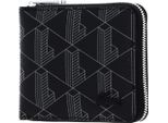 Lacoste Portafoglio The Blend Compact Zip Wallet Monogram Noir Gris Nero