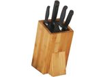 Orion Portacoltelli Bambus Con Inserto Di Setole Delicate Ceppo Di Coltelli Universale Ceppo Di Legno Setole Di Plastica