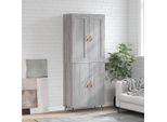 Maison Exclusive - Credenza Grigio Sonoma 69,5X34X180 Cm In Legno Multistrato