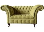 Poltrona Chesterfield Design Tessile Divano Tessuto Divano Tappezzeria Grigio Nuovo