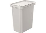 Cestino Per Rifiuti Keden Systema 12 Litri Cestino Per Rifiuti Con Coperchio In Plastica Grigio Cenere