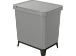 Cestino Per Rifiuti Keden Systema 29 Litri Cestino Per Rifiuti Con Coperchio Plastica Grigio