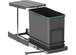 Emuca Lower Automatic Recycling Bin 24L Nero Nero Taglia Unica