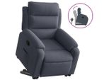 Syfax™ Poltrona Alzapersona Reclinabile Grigio Scuro In Velluto