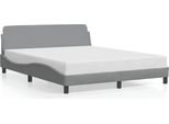 Vidaxl Struttura Letto "Dover"" Grigio Chiaro 160X200 Cm Tessuto"