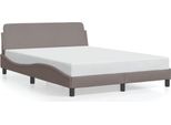 Vidaxl Struttura Letto "Dover"" Taupe 140X200 Cm Tessuto"