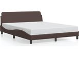 Vidaxl Struttura Letto "Dover"" Marrone 160X200 Cm In Pelle Finta"