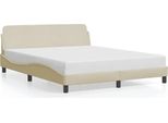 Vidaxl Struttura Letto "Dover"" Crema 160X200 Cm Tessuto"