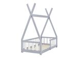 In And Outdoormatch Letto Per Bambini Anais - Teepee - Con Protezione Anticaduta - E Materasso - 70 X 140 Cm - Grigio Chiaro - Per Ragazze - Per Ragazzi - Per Bambini