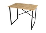 In And Outdoormatch Andy Desk - 75X90X60 Cm - Rovere - Truciolato E Metallo - Robusta Struttura In Acciaio - Design Moderno