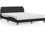 Vidaxl Struttura Letto "Dover"" Nera 160X200 Cm In Pelle Finta"