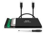 Hamlet Box Esterno Usb 3.1 Type-C Per Hdd Sata 2.5" Alluminio Nero 10 Gbps"