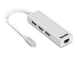 Hamlet XHUB331TCL Replicatore Di Porte E Docking Station Per Laptop Usb 3.2 Gen 1 (3.1 Gen 1) Type-C Bianco